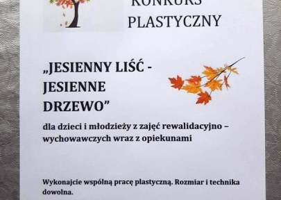 Konkurs plastyczny  pt.: "Jesienny liść, jesienne drzewo"